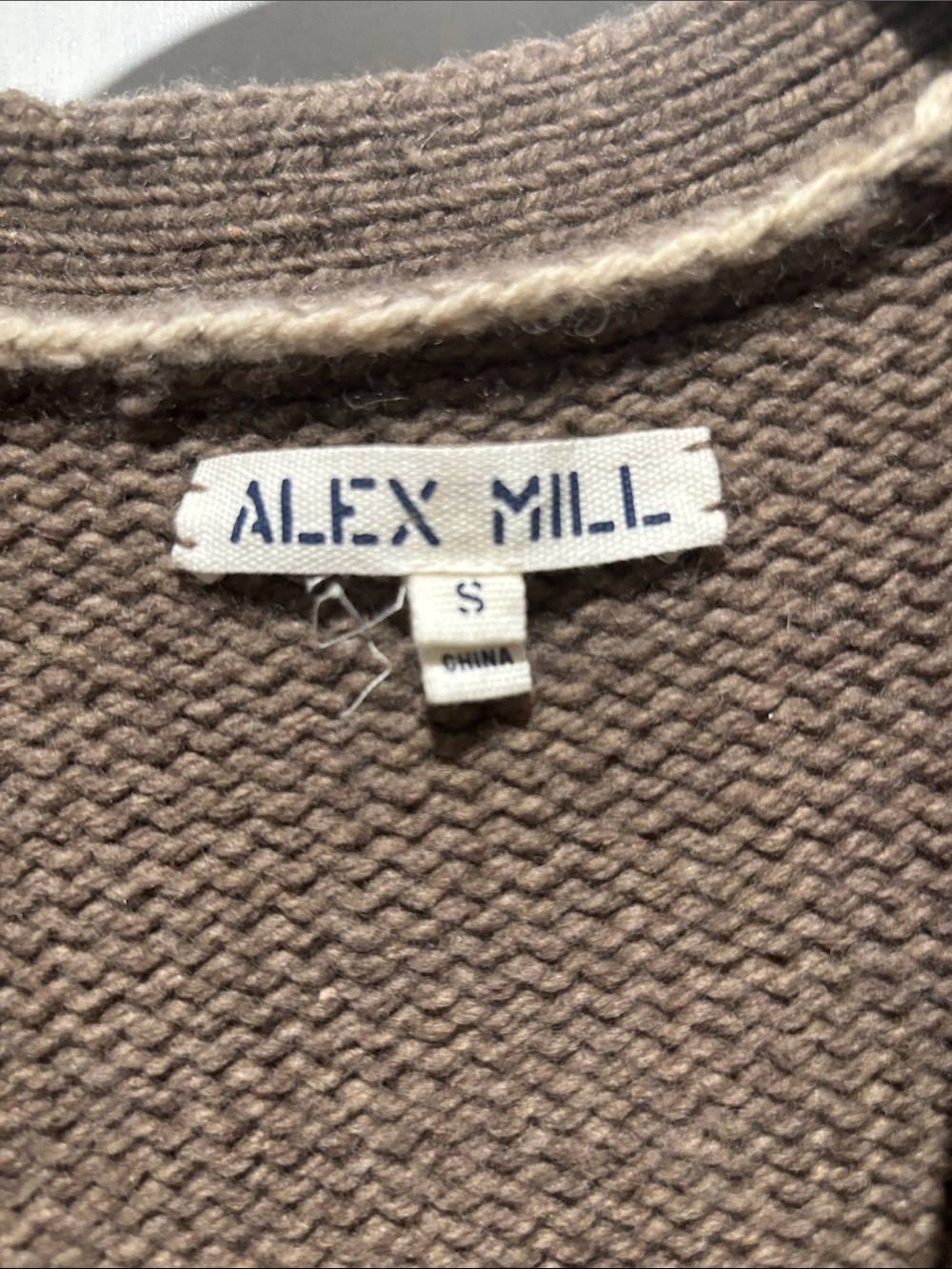 ALEX MILL Emma lambswool blend v neck cardigan sweater size small - Picture 2 of 7